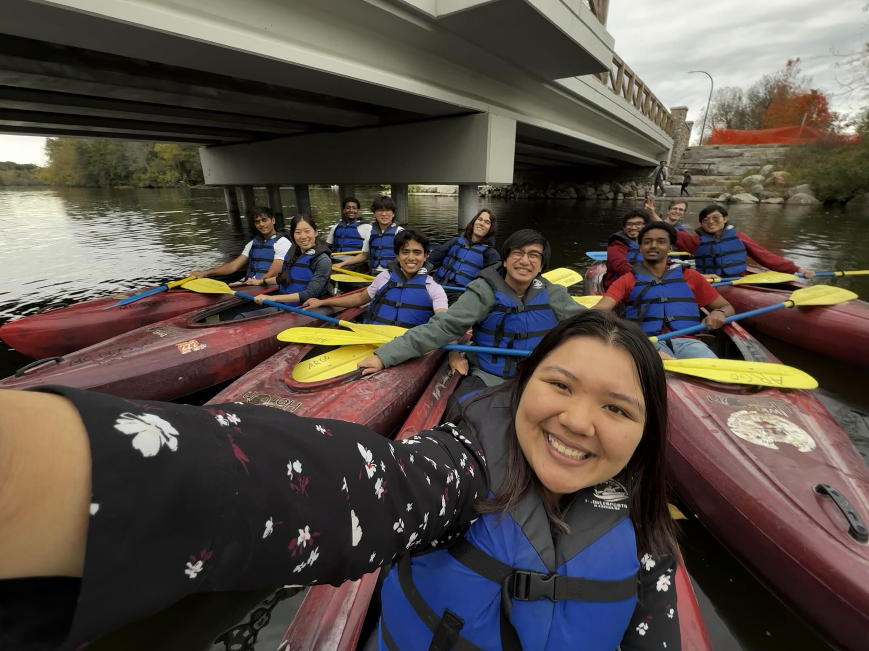 Boats in the water with all members